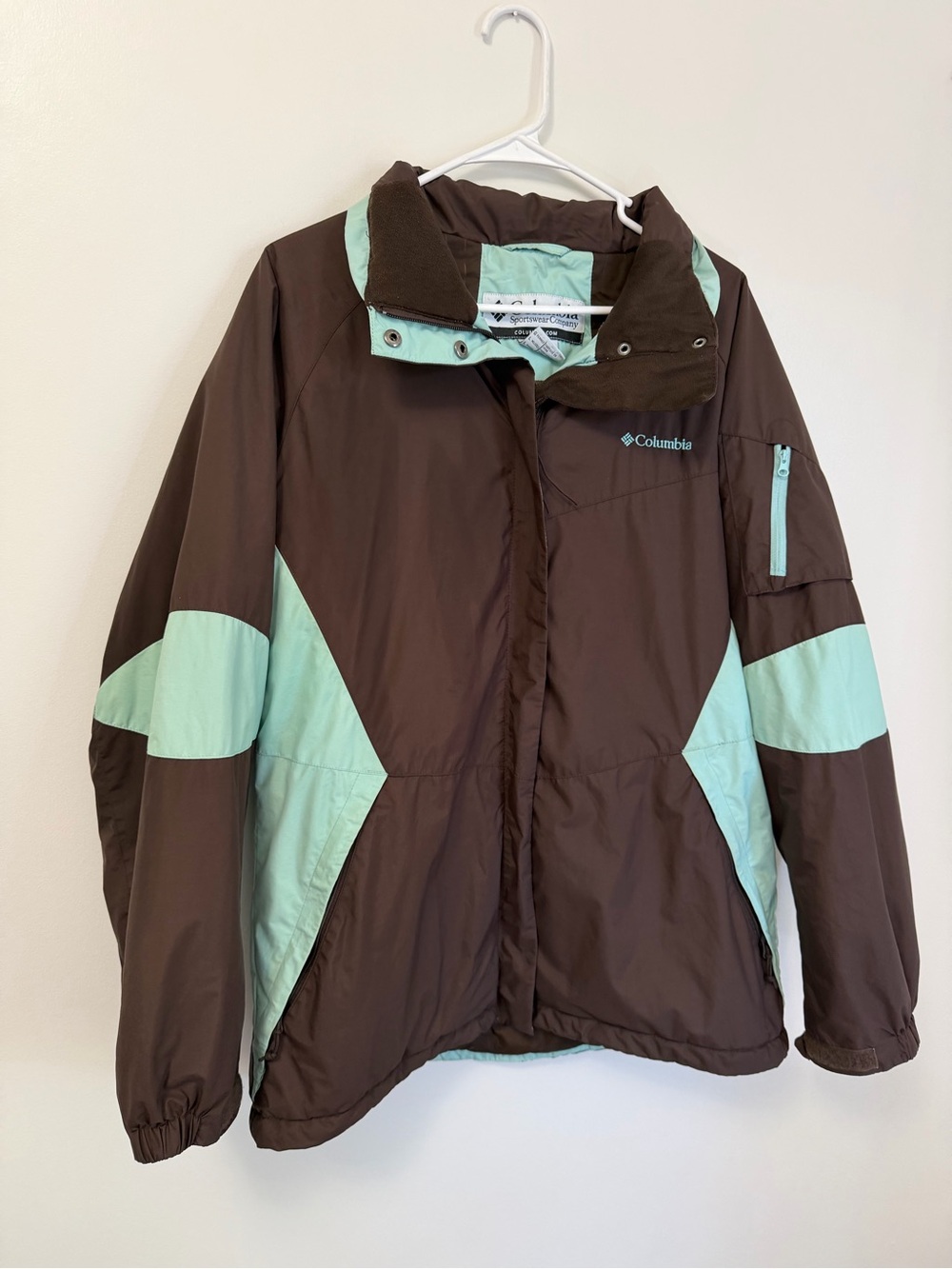 Columbia Brown and Mint Ski Jacket